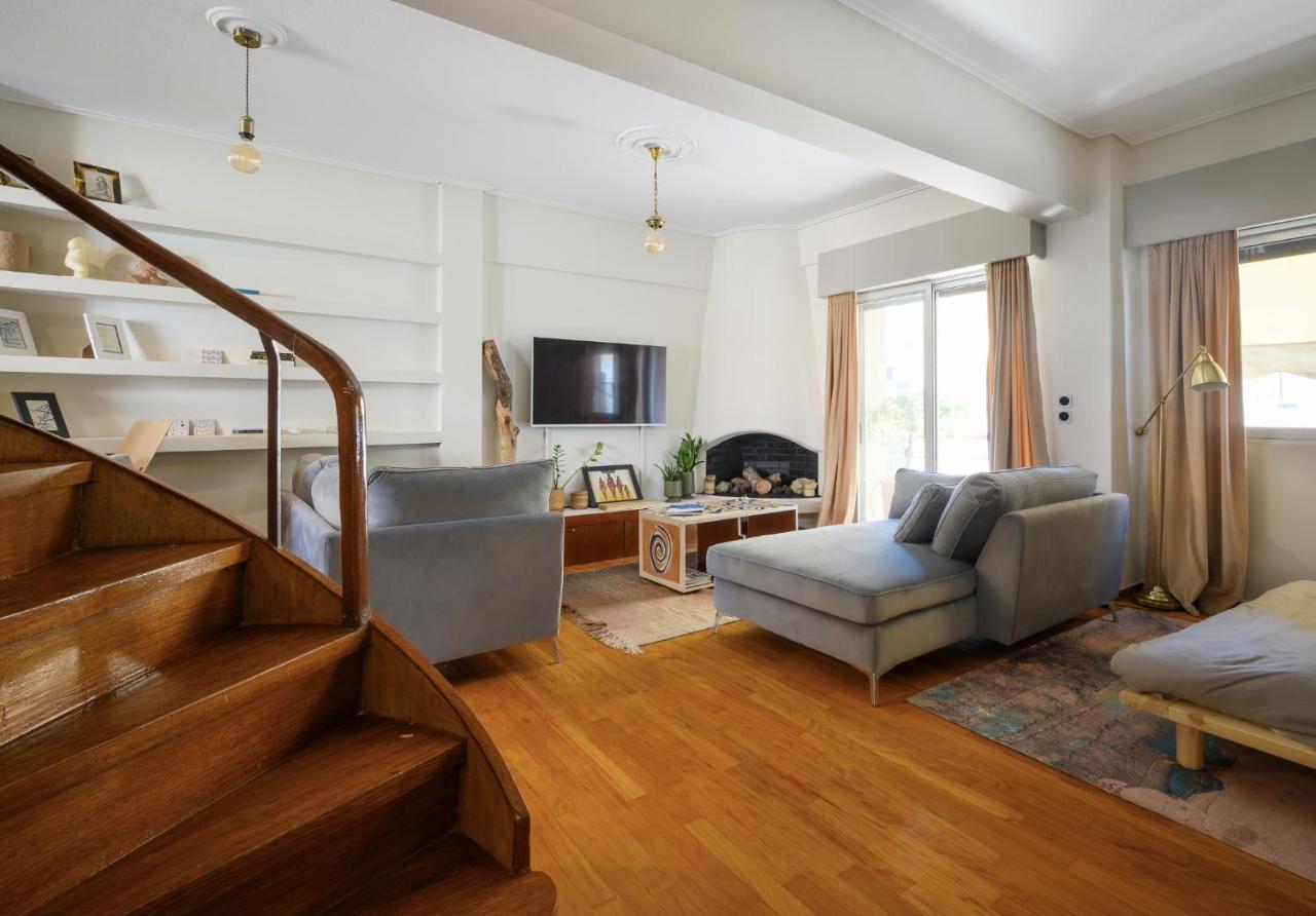 Relaxed Art Deco Maisonette Pagrati アテネ エクステリア 写真
